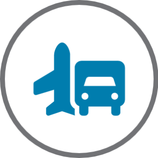 icon of plane and bus